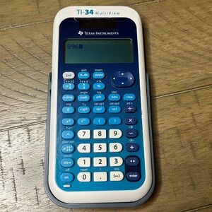 Texas Instruments MultiView TI-34 16 Digit Scientific Calculator, Blue/White